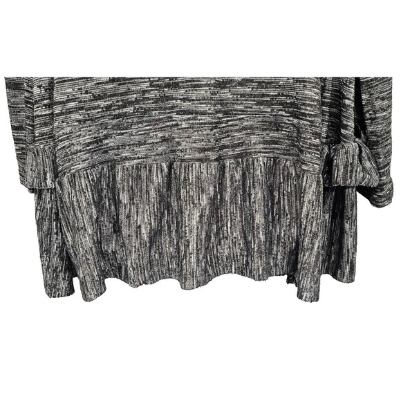 Allie & Rob Womens Ruffled Cardigan Sweater Gray Y2K Fairy Grunge Witchy Large - Picture 8 of 13